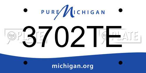 3702TE Michigan License Plate
