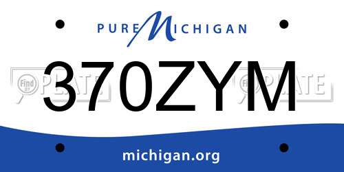370ZYM Michigan License Plate