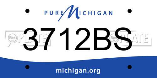 3712BS Michigan License Plate