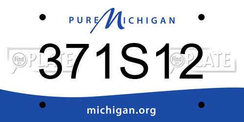 371S12 Michigan License Plate