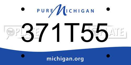 371T55 Michigan License Plate