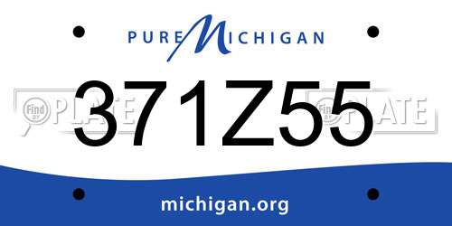 371Z55 Michigan License Plate