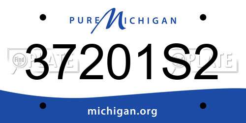 37201S2 Michigan License Plate