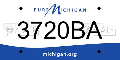 3720BA Michigan License Plate