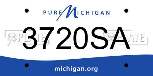 3720SA Michigan License Plate