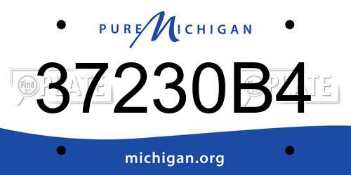 37230B4 Michigan License Plate