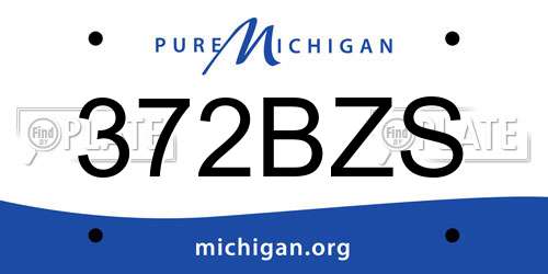 372BZS Michigan License Plate