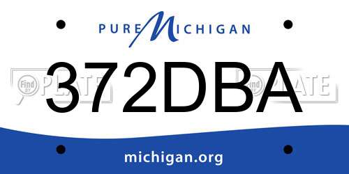 372DBA Michigan License Plate