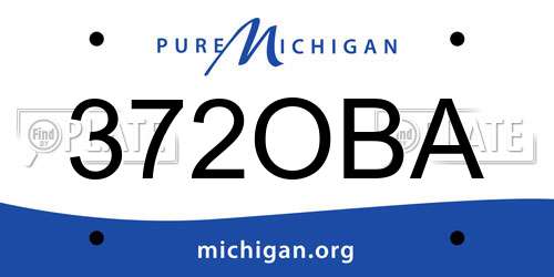 372OBA Michigan License Plate