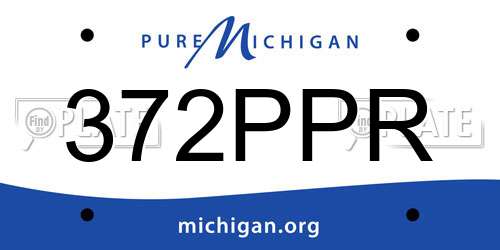 372PPR Michigan License Plate