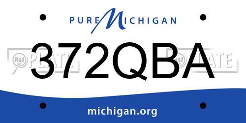 372QBA Michigan License Plate