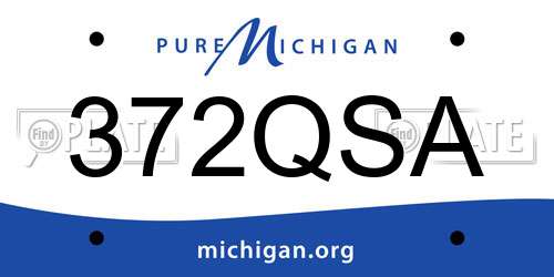 372QSA Michigan License Plate