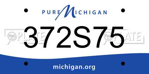 372S75 Michigan License Plate