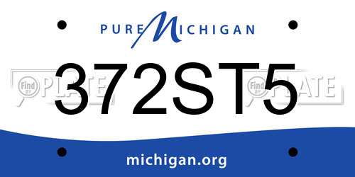 372ST5 Michigan License Plate