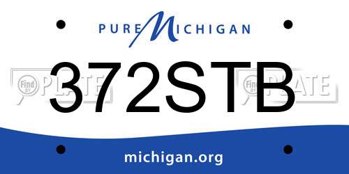 372STB Michigan License Plate