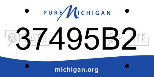 37495B2 Michigan License Plate