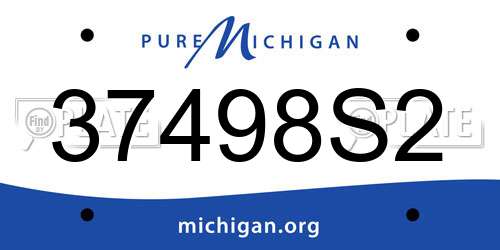 37498S2 Michigan License Plate