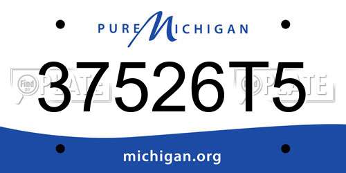 37526T5 Michigan License Plate