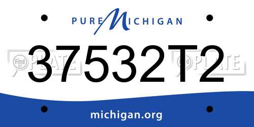 37532T2 Michigan License Plate