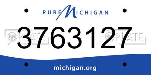 3763127 Michigan License Plate