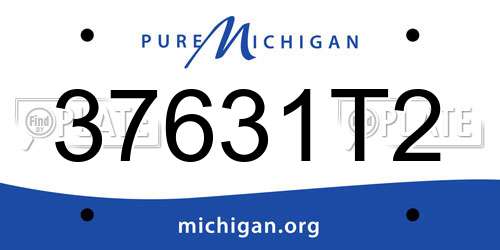 37631T2 Michigan License Plate