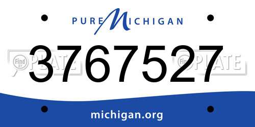 3767527 Michigan License Plate