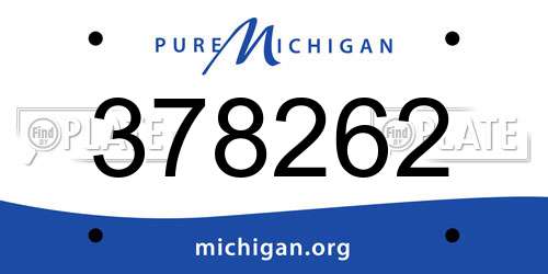 378262 Michigan License Plate