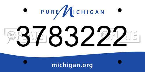 3783222 Michigan License Plate