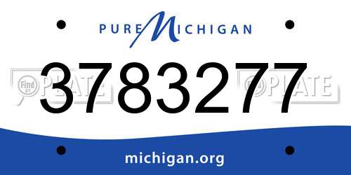 3783277 Michigan License Plate