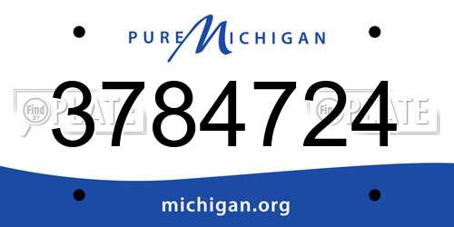 3784724 Michigan License Plate