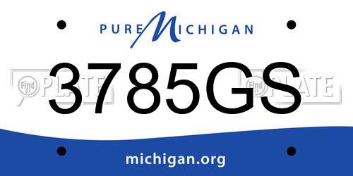 3785GS Michigan License Plate