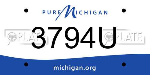 3794U Michigan License Plate