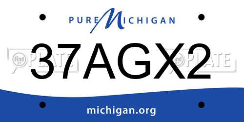 37AGX2 Michigan License Plate