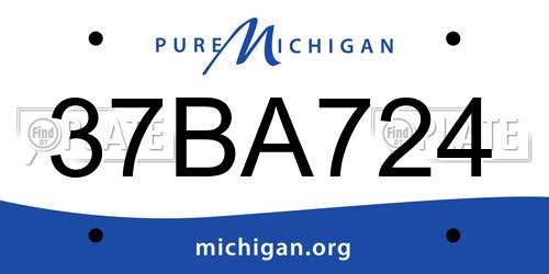 37BA724 Michigan License Plate