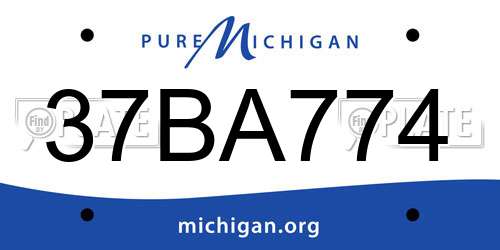 37BA774 Michigan License Plate