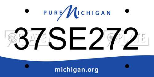 37SE272 Michigan License Plate