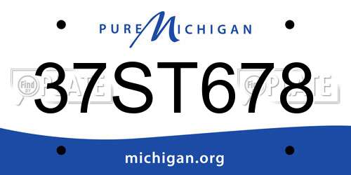 37ST678 Michigan License Plate