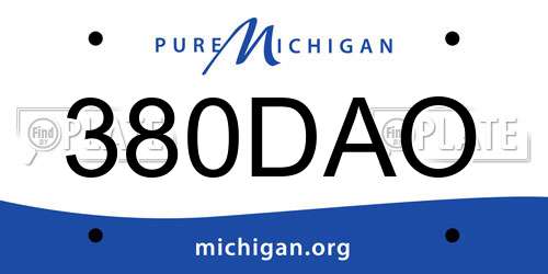 380DAO Michigan License Plate