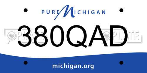380QAD Michigan License Plate