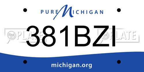 381BZI Michigan License Plate