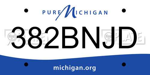 382BNJD Michigan License Plate