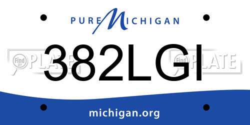 382LGI Michigan License Plate