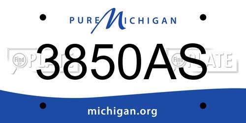 3850AS Michigan License Plate