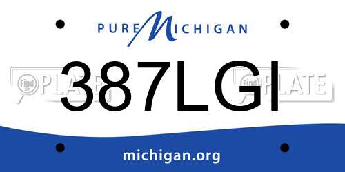 387LGI Michigan License Plate