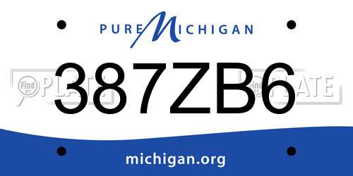 387ZB6 Michigan License Plate