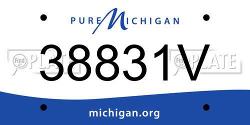 38831V Michigan License Plate