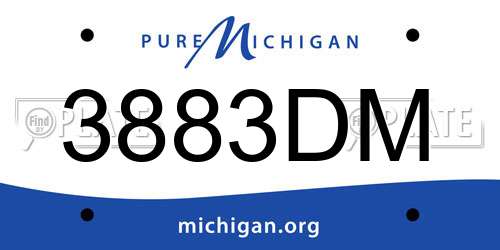 3883DM Michigan License Plate