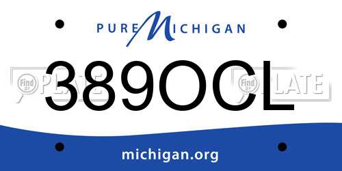 389OCL Michigan License Plate