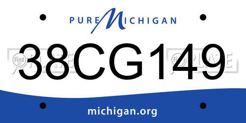 38CG149 Michigan License Plate