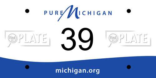39 Michigan License Plate